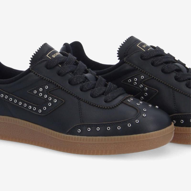 SHEFFIELD STUDS W - NAPPA/STUDS - BLACK/SILVER